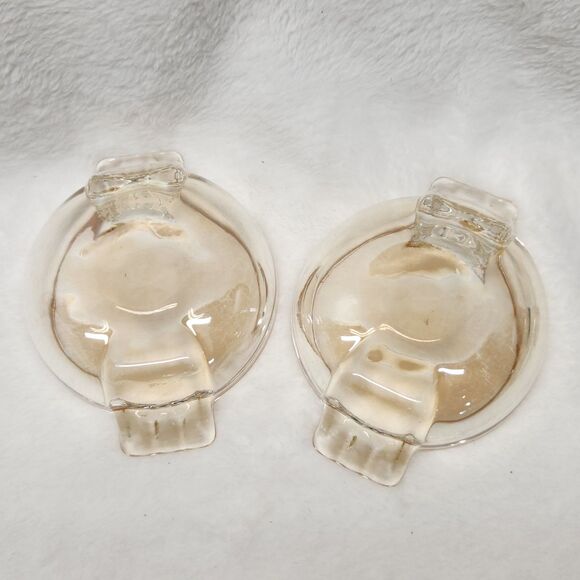 Set Of 2 Vintage Art Deco Iridescent Ashtrays - Picture 2 of 6